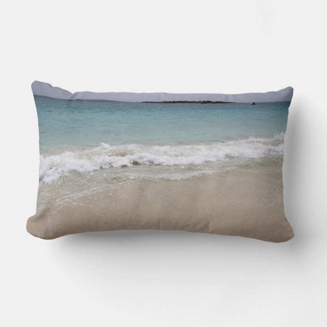 Waves Crashing on Beach Lumbar Cushion (Front)
