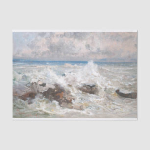 Waves crashing on the rocks, Decoupage Tissue Paper