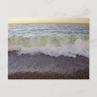 Waves Hitting the Beach Shore 2 Postcard