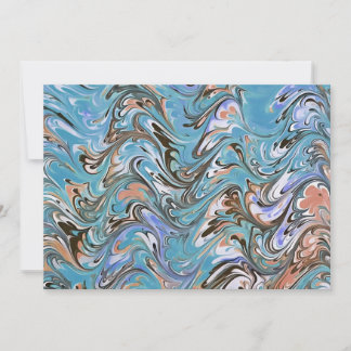 Waves In Blue Acrylic Pour Abstract Art
