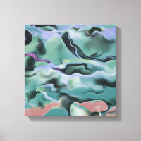 Waves In Harmony Acrylic Pour Abstract Art 