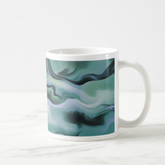 Waves In Harmony Acrylic Pour Abstract Art  Coffee Mug