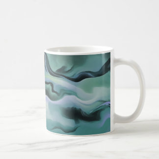 Waves In Harmony Acrylic Pour Abstract Art  Coffee Mug