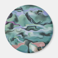 Waves In Harmony Acrylic Pour Abstract Art 