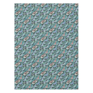 Waves In Harmony Acrylic Pour Abstract Art  Tablecloth