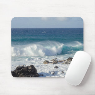 Waves In Maui, Hawaii Landscape Photography Mouse Mat