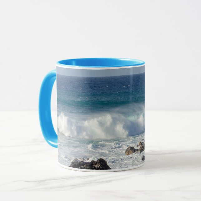 Waves In Maui, Hawaii Landscape Photography Mug (Front Left)