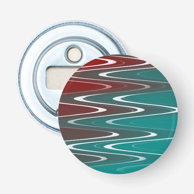 Waves in white bottle opener (Front)