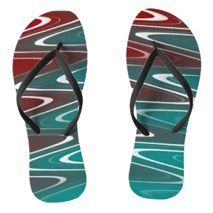 Waves in white flip flops