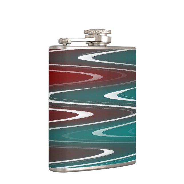 Waves in white hip flask (Right)