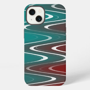 Waves in white iPhone 13 case