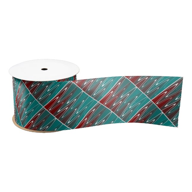 Waves in white satin ribbon (Spool)