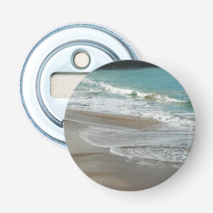 Waves Lapping on the Beach Turquoise Blue Ocean Bottle Opener