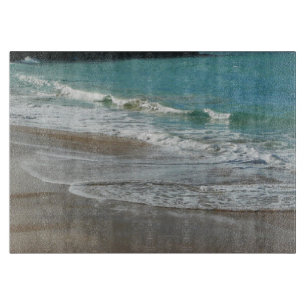 Waves Lapping on the Beach Turquoise Blue Ocean Cutting Board