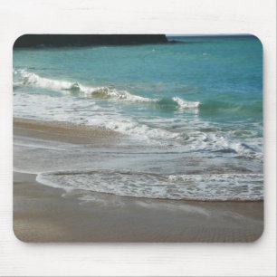 Waves Lapping on the Beach Turquoise Blue Ocean Mouse Mat