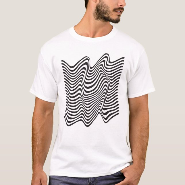 waves lines design T-Shirt (Front)