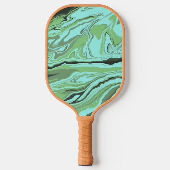 Waves Marbled Abstract Background  Pickleball Paddle (Front)