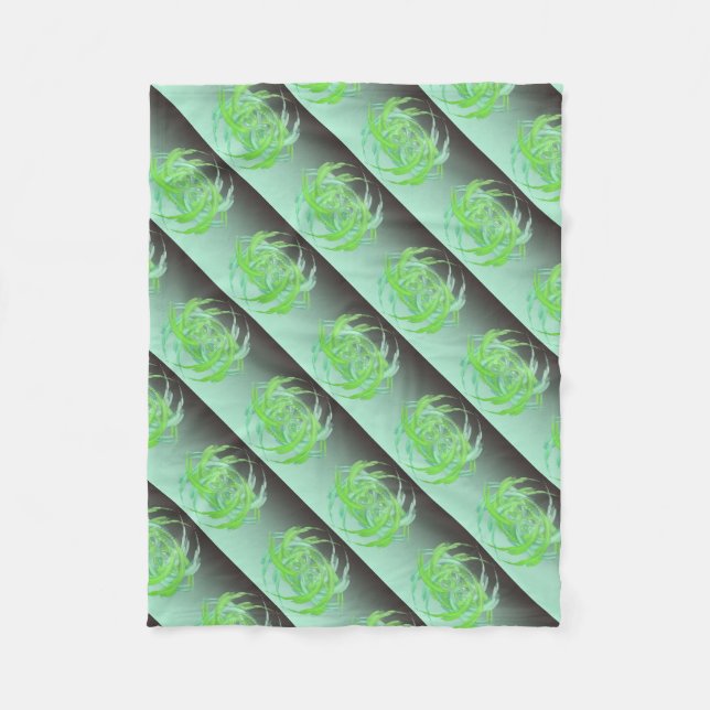 Waves n Swirls Fleece Blanket (Front)