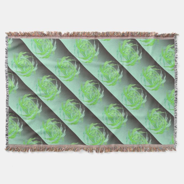 Waves n Swirls Throw Blanket (Front)