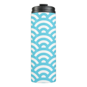 Waves ocean blue texture thermal tumbler