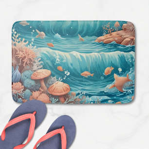 Waves & Ocean Dreamscape  Bath Mat