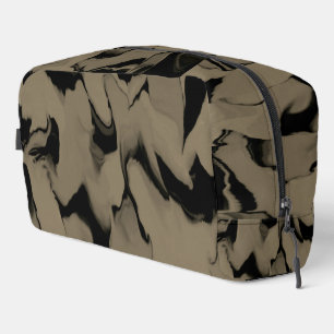 Waves of Black and Brown Dopp Kit