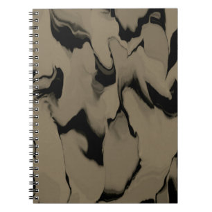 Waves of Black and Brown Notebook