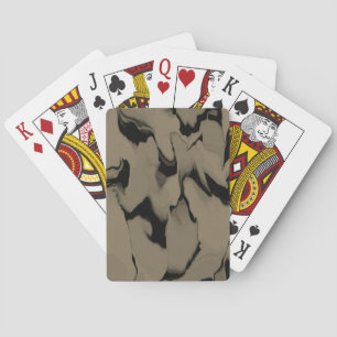 Waves of Black and Brown Playing Cards