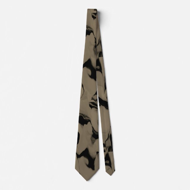 Waves of Black and Brown Tie (Front)