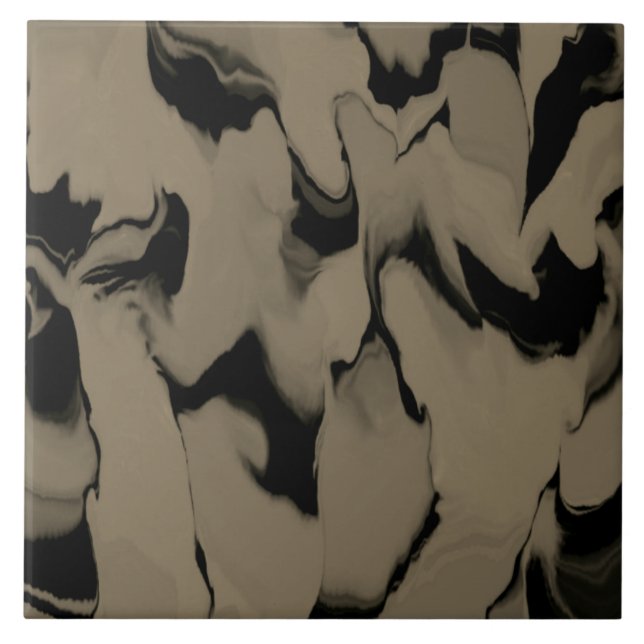 Waves of Black and Brown Tile (Front)