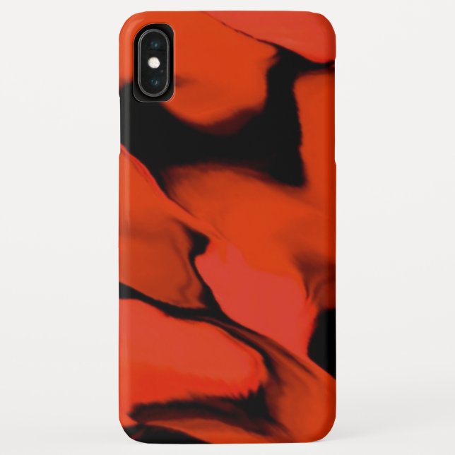 Waves of Black and Red Case-Mate iPhone Case (Back)