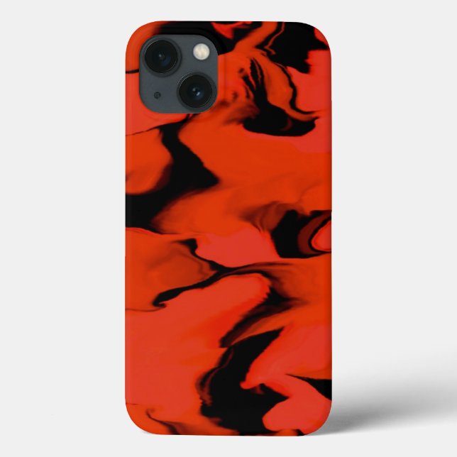 Waves of Black and Red Sumo Design Case-Mate iPhone Case (Back)
