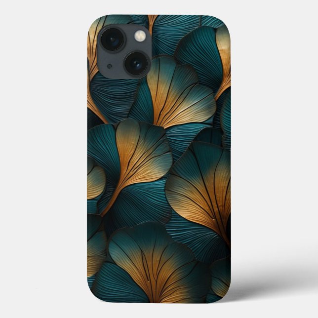 Waves of Blue and Gold Case-Mate iPhone Case (Back)