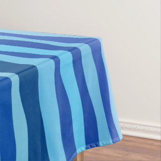 Waves of Blue Cyan Navy Cobalt Sky Blue Tablecloth
