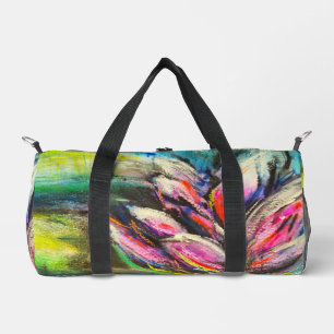 Waves of calm blooming duffle bag