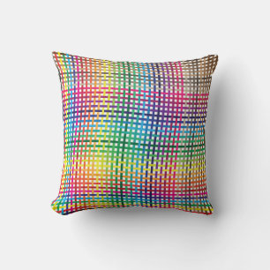 waves of colour intricated cushion