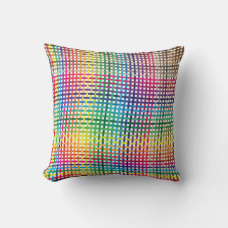 waves of colour intricated cushion