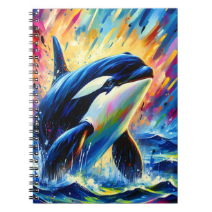 Waves of Colour Orca – Abstract Ocean Energy Notebook