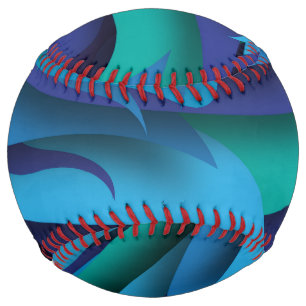 Waves of Different Colors of Blue to Green Softball