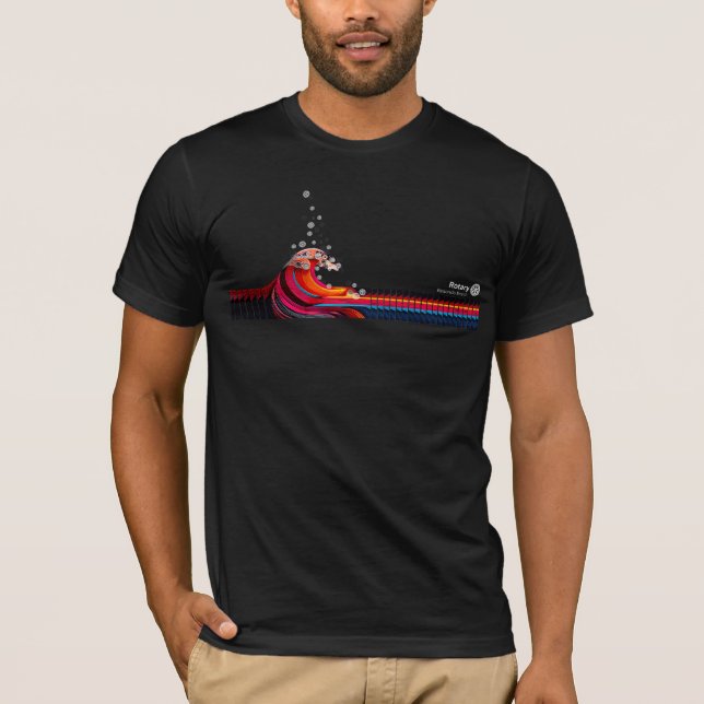 Waves of Exchange — Rotary T-shirt (Front)