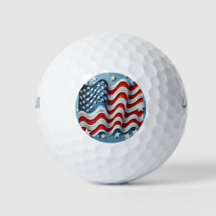 Waves of Freedom American Flag Golf Balls