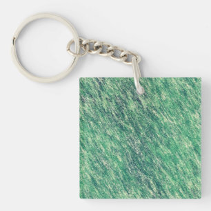 Waves Of Green Key Ring