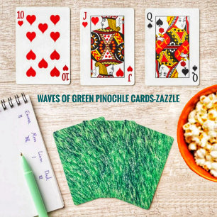 Waves Of Green Pinochle Cards