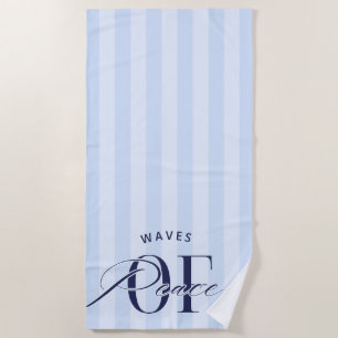 'Waves Of Peace' Blue Beach Lovers Ocean Summer Towel
