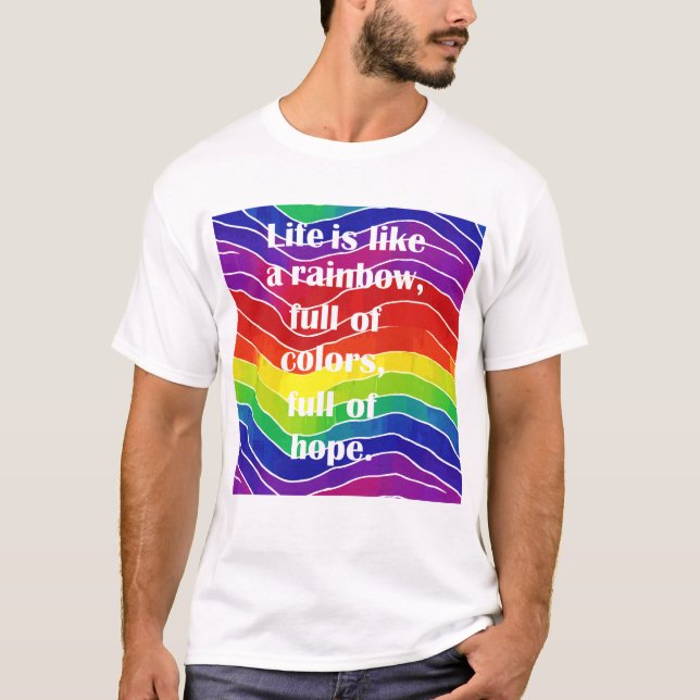 Waves of Pride Friendly Colors  T-Shirt (Front)