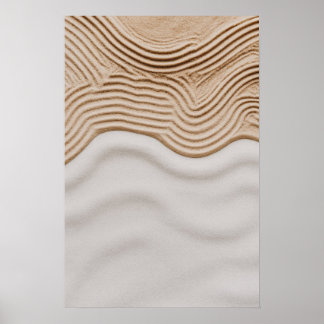 Waves of Serenity – Minimalist Sand Pattern Poster