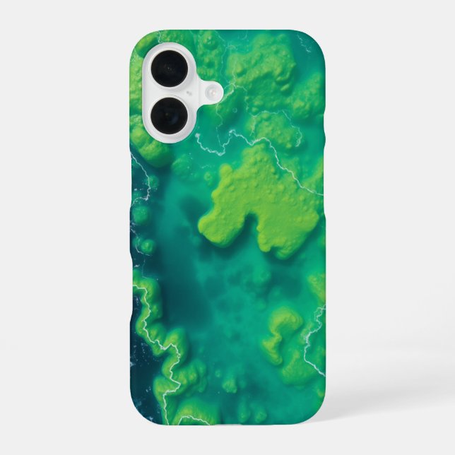 Waves of Tranquillity: A Peaceful View iPhone 16 Case (Back)
