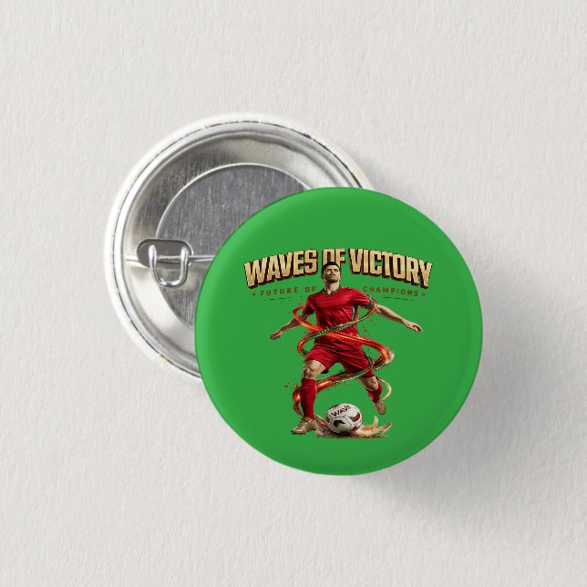 waves of victory 3 cm round badge (Front & Back)