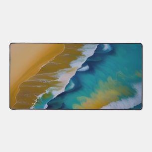 Waves on a Sandy beach Desk Mat