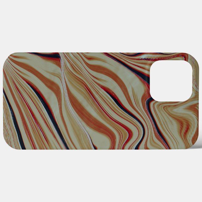 Waves on mixed base in greyish ochre orange brown  Case-Mate iPhone case (Back (Horizontal))